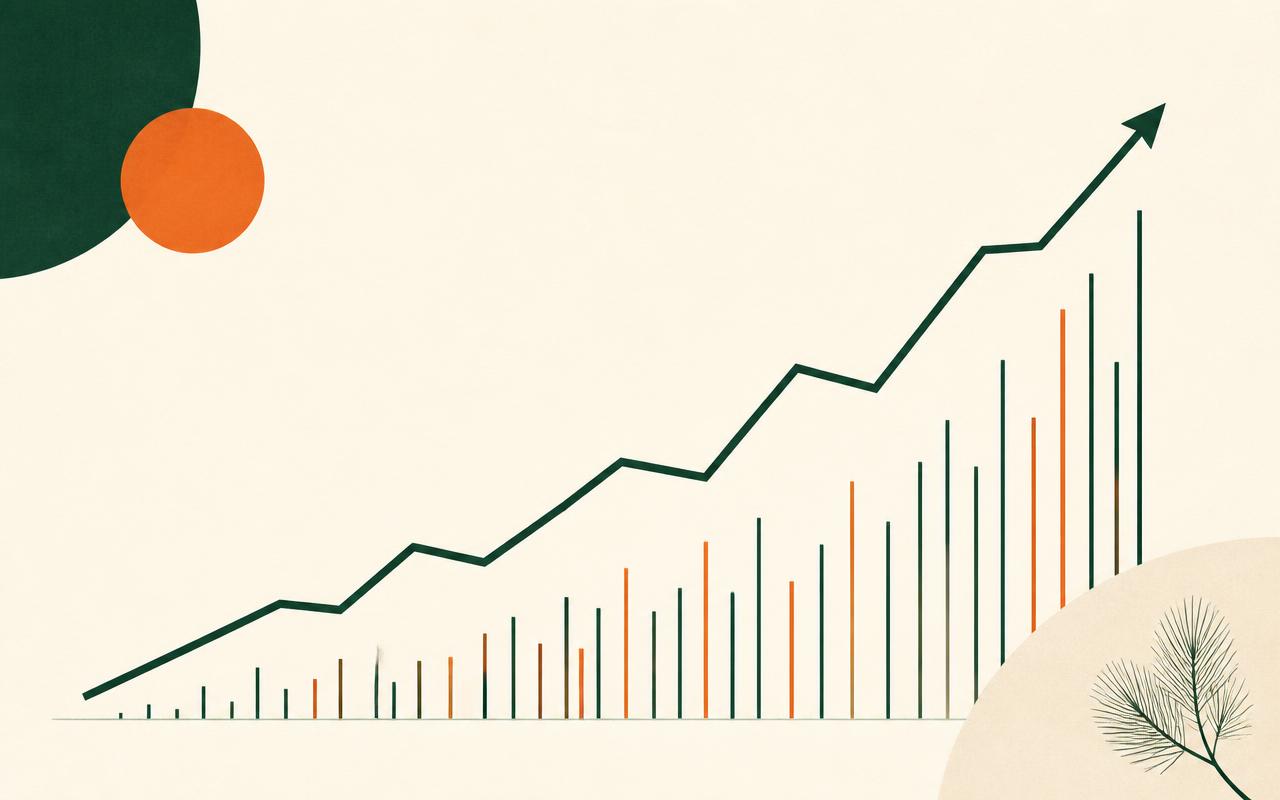 Illustration of a portfolio performance chart
